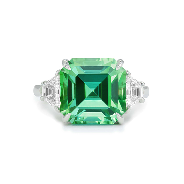 Sonya K. Mint green tourmaline ring