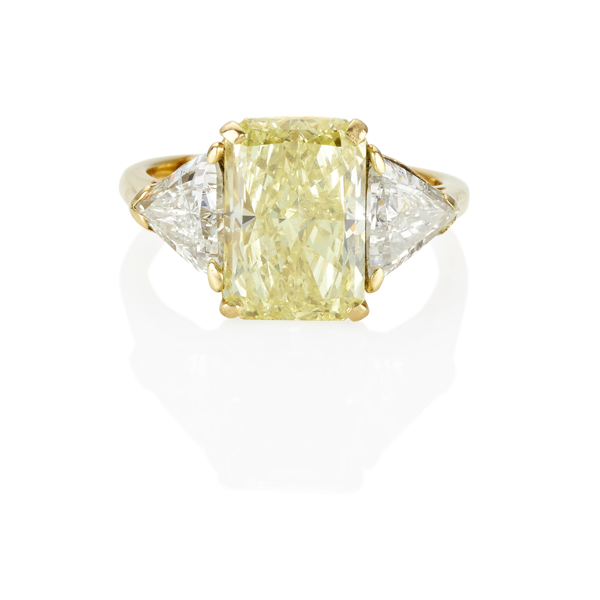 Yellow diamond ring