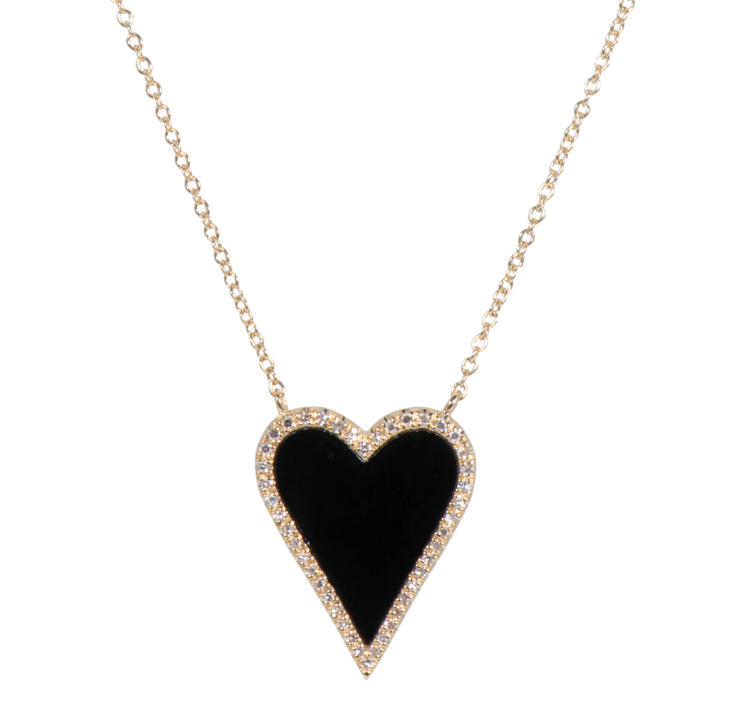 Ali Weiss onyx inlay heart necklace