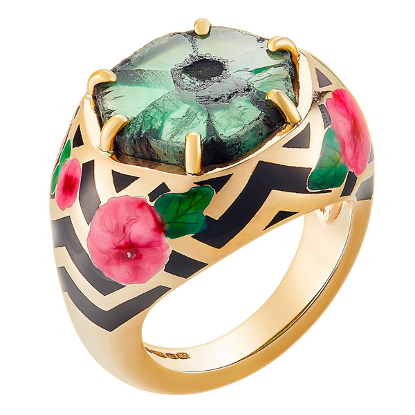 Alice Cicolini trapiche emerald ring