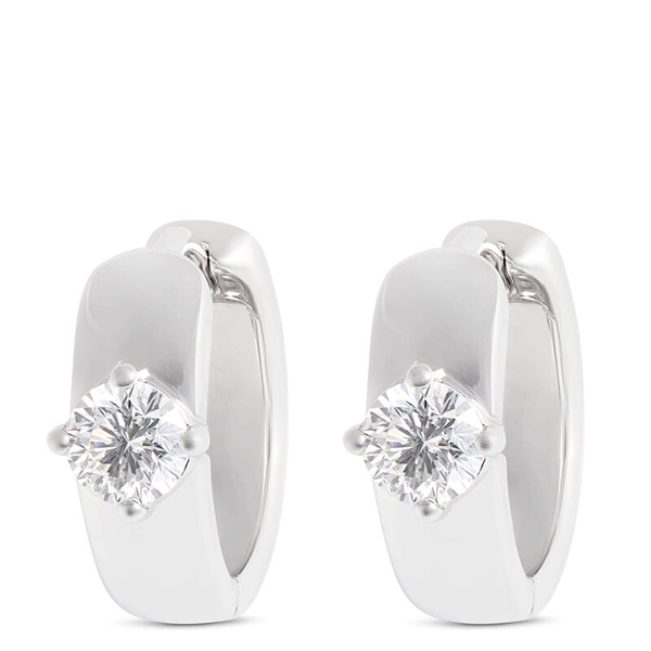 Ben Bridge Signature Solitaire Diamond Hoops