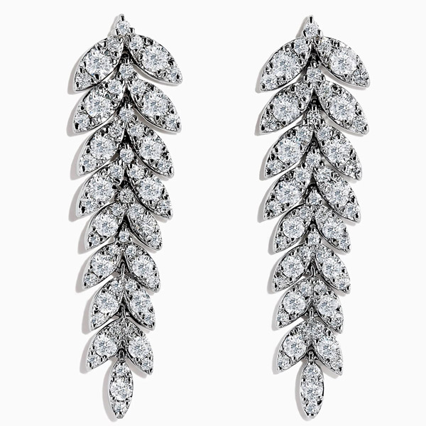 Effy diamond leaf earrings