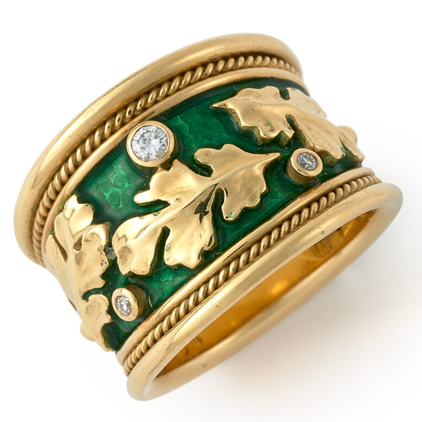 Elizabeth Gage Oak Leaf ring