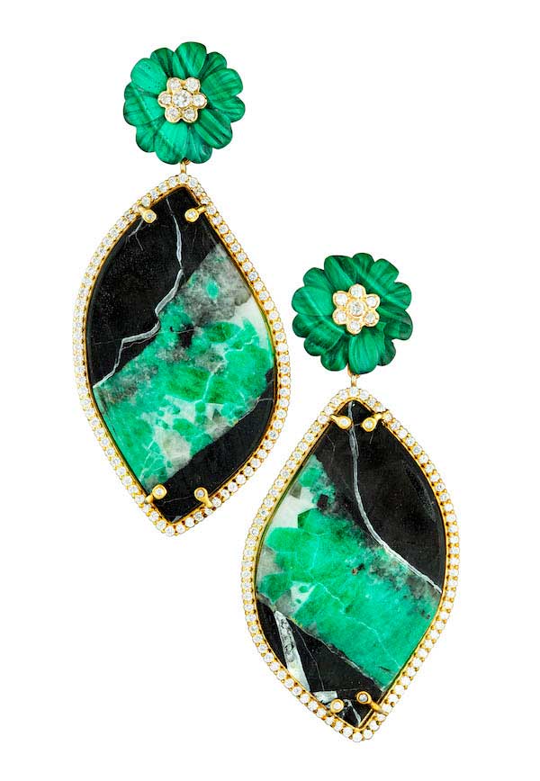 Guita-M malachite earrings