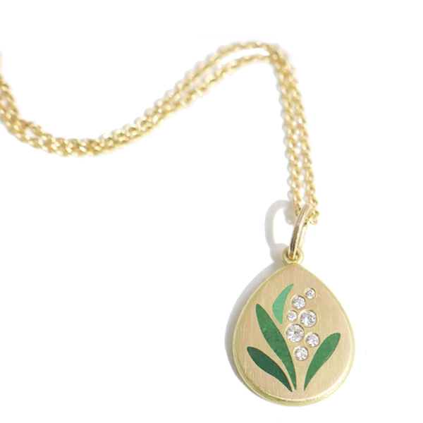 Gwen Barba Lily of the Valley pendant