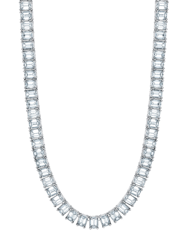 Hamilton Jewelers Emerald-cut diamond necklace