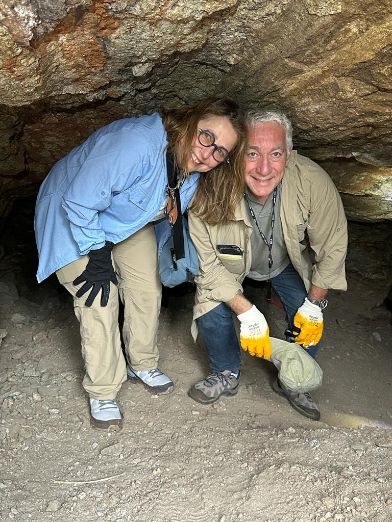Lika and Mike Behmoaras in a mine in East Africa