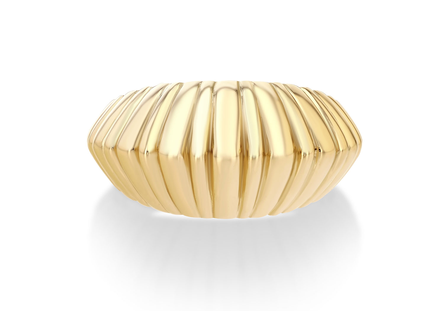 Lizzie Mandler gold fluted crescent ring