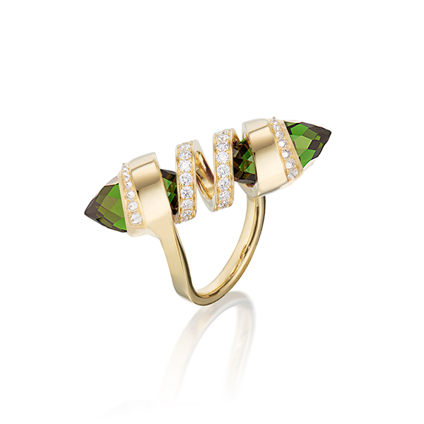 Renisis Double Bullet Tourmaline ring