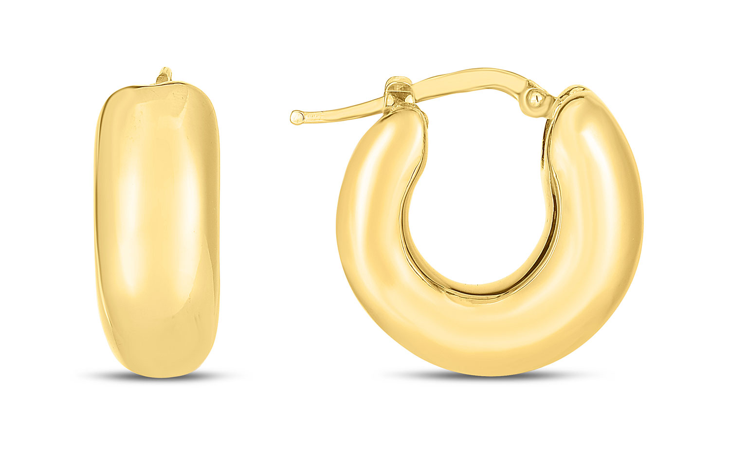 Royal Chain small puffy hoops