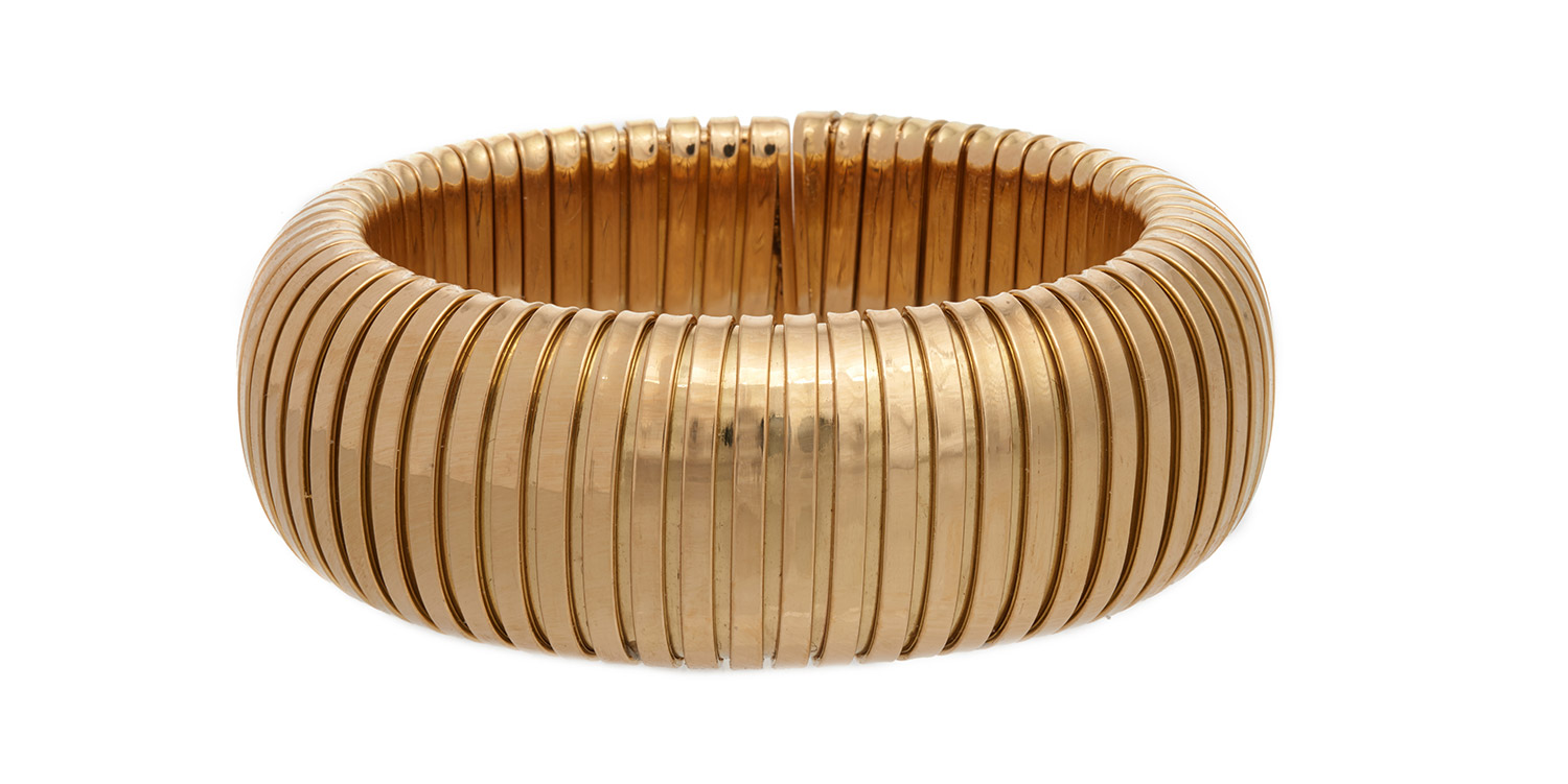 Sidney Garber 18k yellow gold Domed cuff