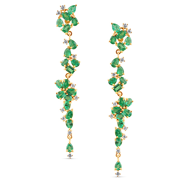Tresor emerald earrings