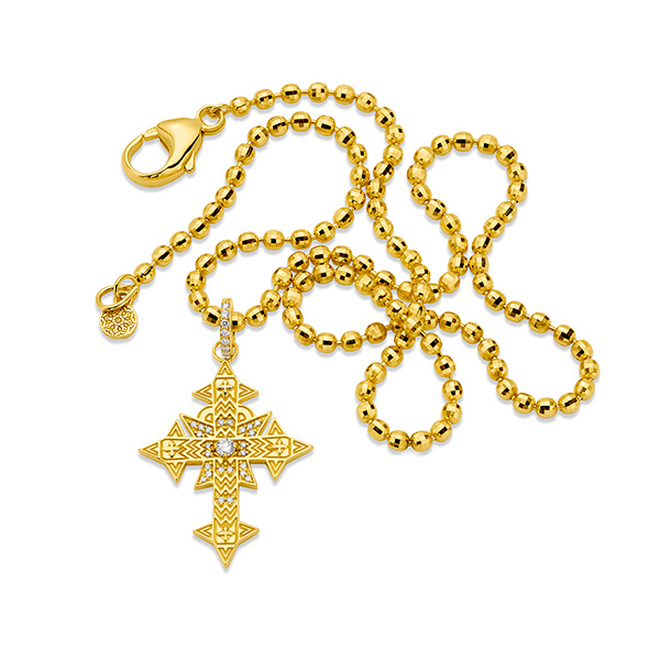 Buddha Mama cross necklace