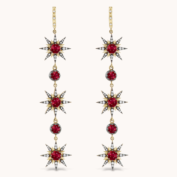Marlo Laz ruby earrings