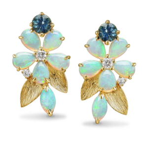 Parle opal sapphire earrings