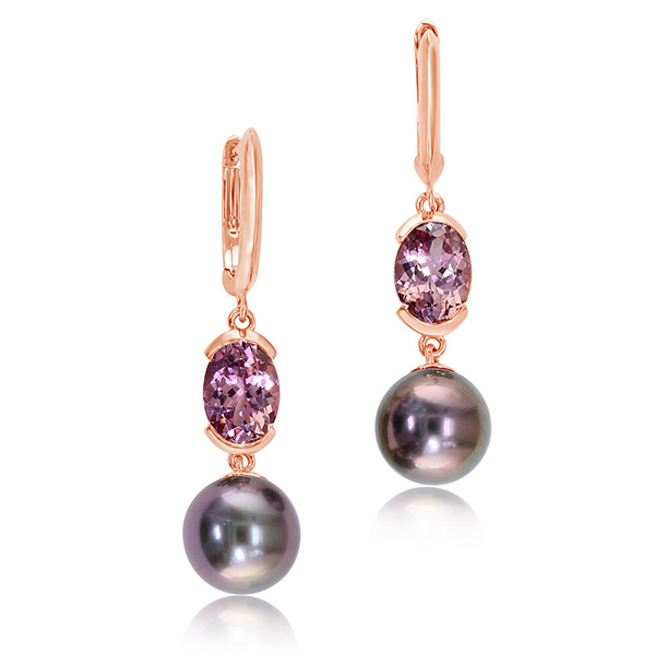 Parle pearl garnet earrings