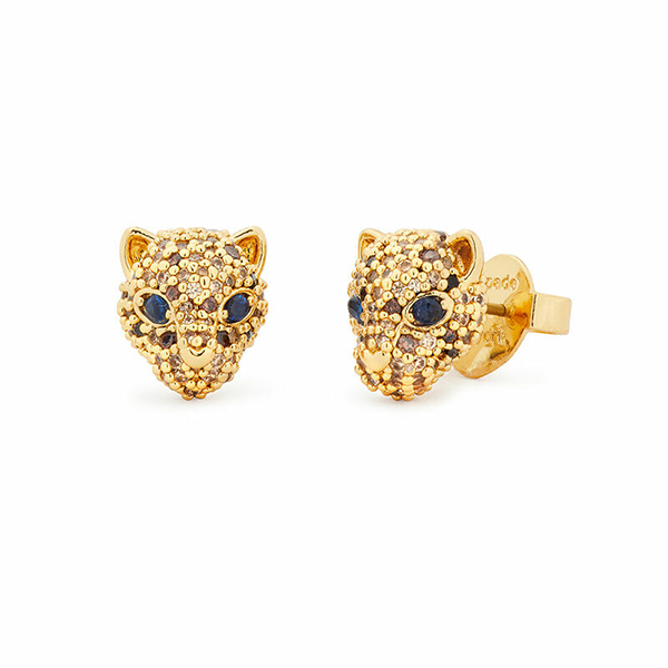 Rocksbox Winter Carnival Pave Leopard Studs