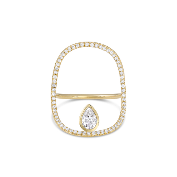 White space diamond ring