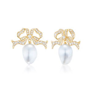 Akaila Reid pearl bow earrings
