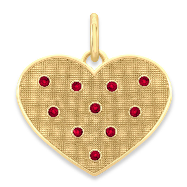 Alice Pierre birthstone heart pendant