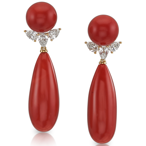 Assael Hearts Desire coral earrings
