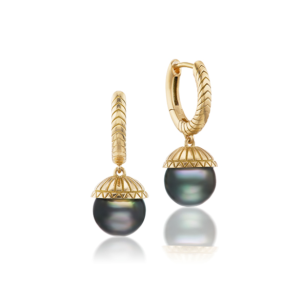 Harwell Godfrey Tahitian pearl earrings
