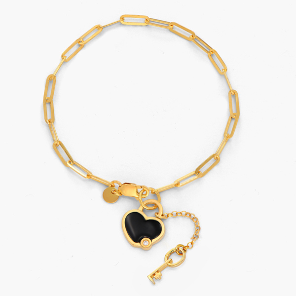 Oak Luna Heart on Lock bracelet