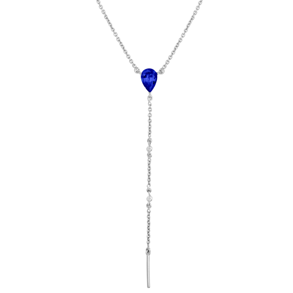 Ritique sapphire drop necklace