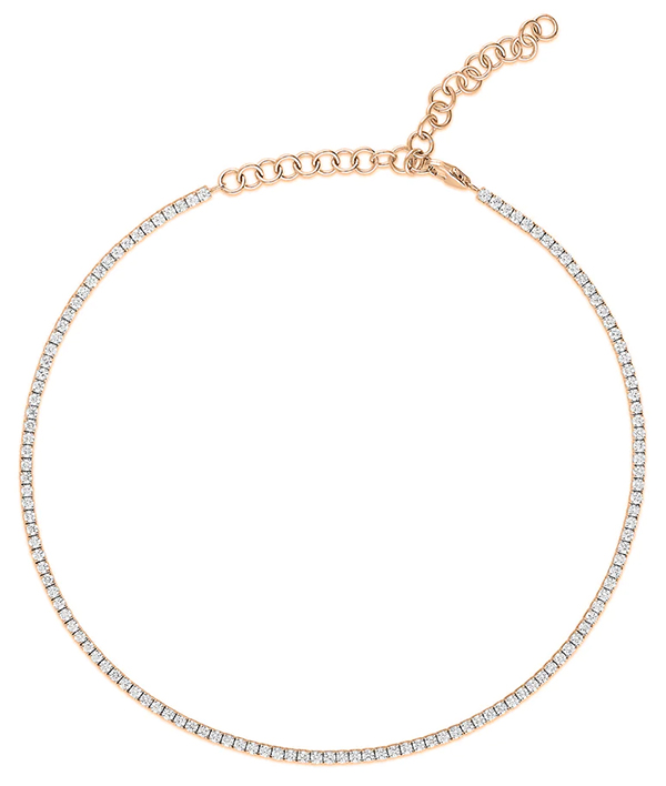 Stephanie Gottlieb tennis necklace rose gold