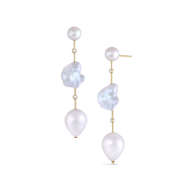 White Space Cloudbar earrings