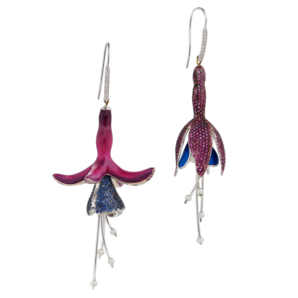 Basak Baykal Fuchsia earrings