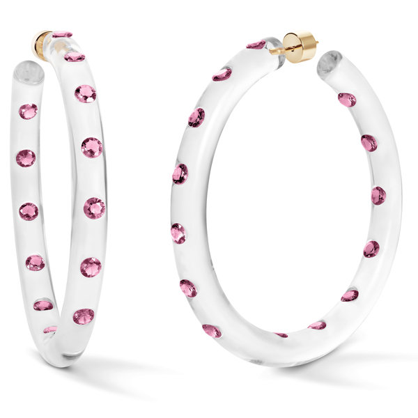 Sarah Noor large pink hoops