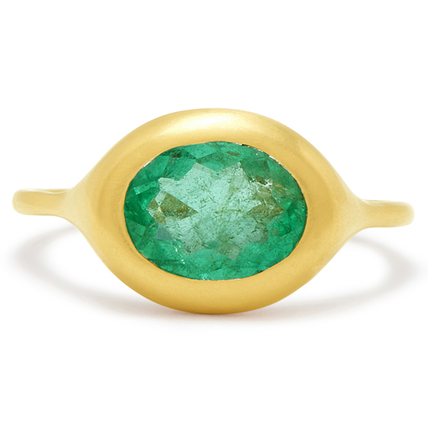 Diana Mitchell emerald ring