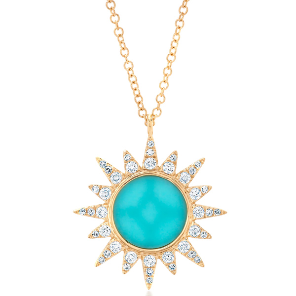 Nicole Rose turquoise suin pendant