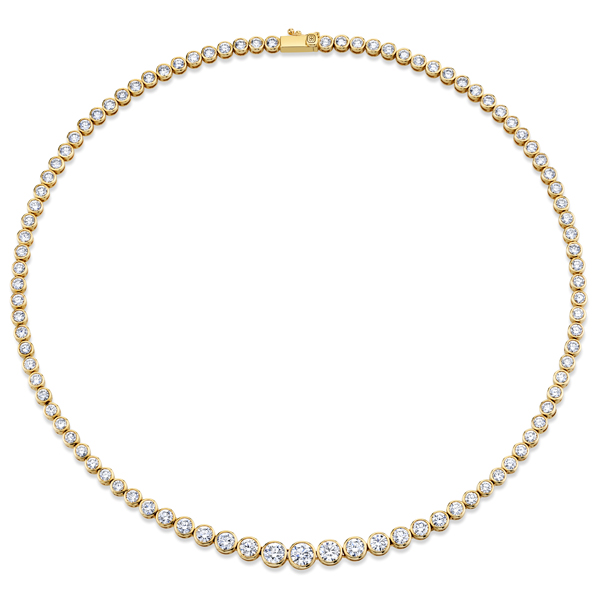 Sydney Evan diamond bezel necklace