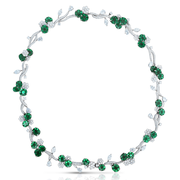Cicada trapiche emerald necklace