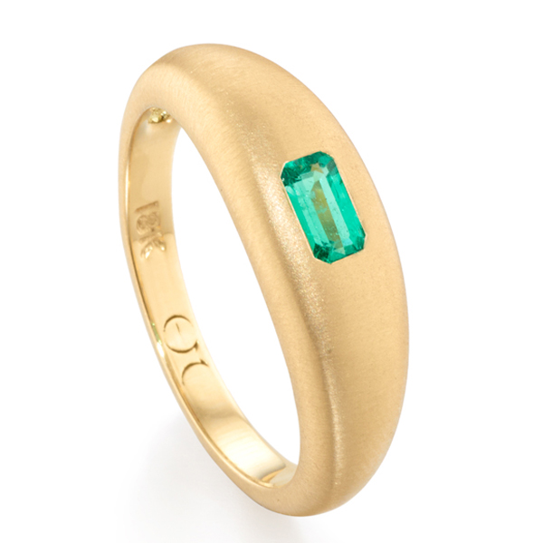 Elizabeth Moore emerald horizon ring
