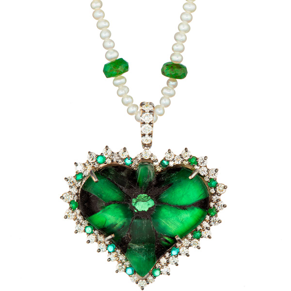 Guita M trapiche emerald pendant