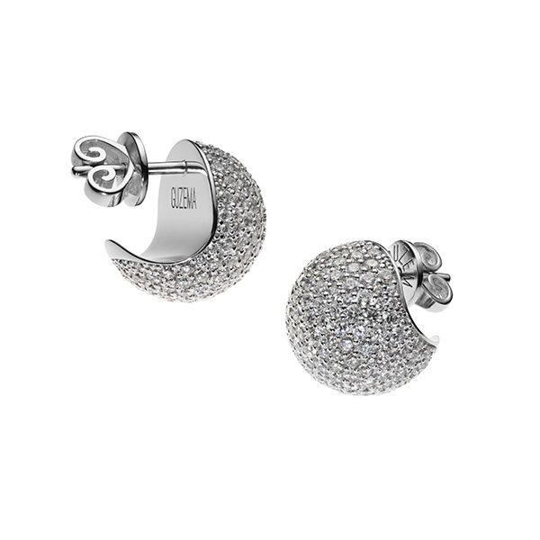Guzema diamond ball earrings