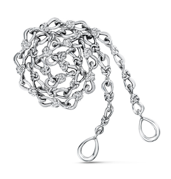 Marla Aaron large true lovers knot handmade chain