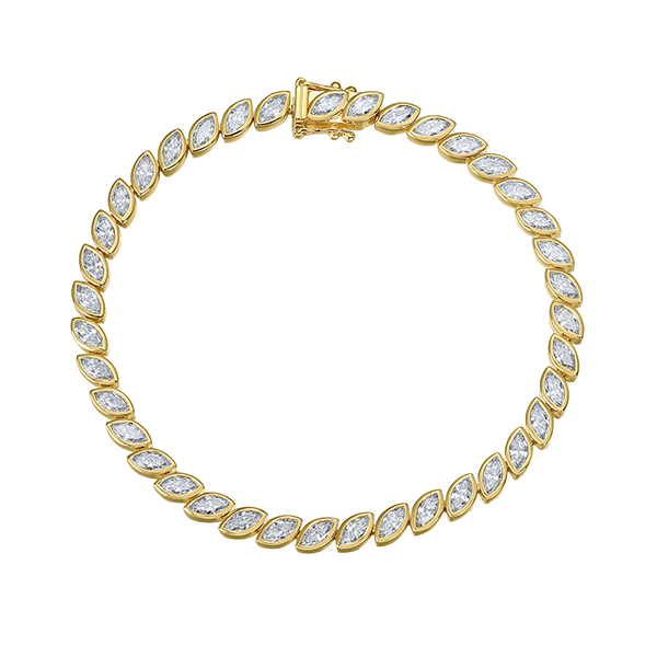 Smiling Rocks marquise tennis bracelet