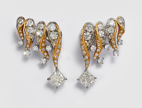 Tiffany blue book celeste diamond earrings