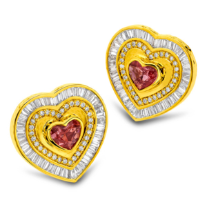 Buddha Mama peach tourmaline earrings