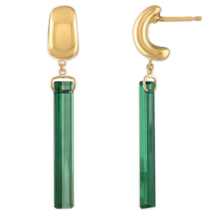 Jade Ruzzo chime earrings green tourmaline