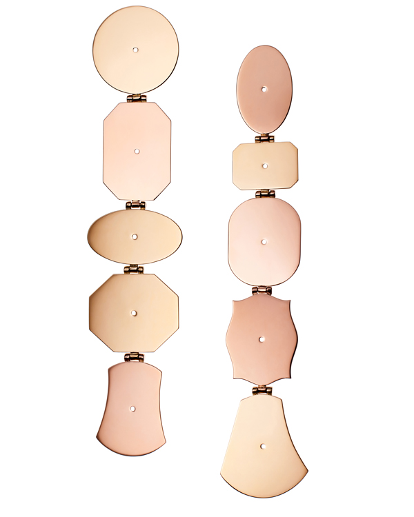 Lito yellow rose gold earrings