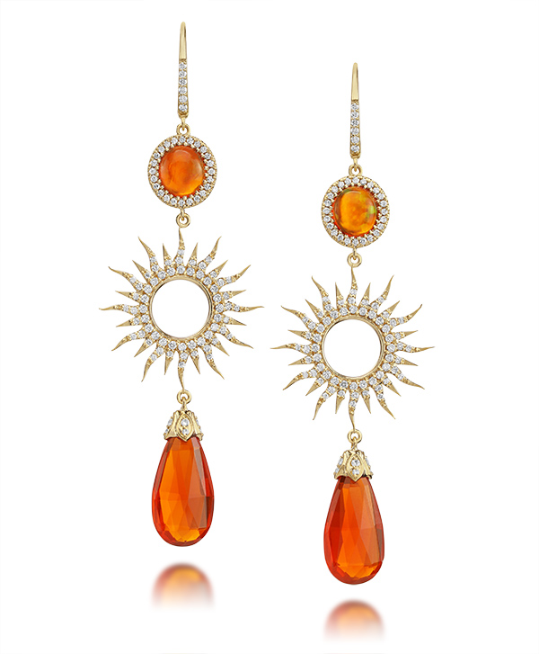 Parle fire opal earrings