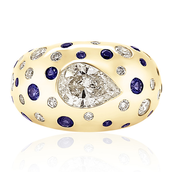 Claudia Mae polka dot Nomad ring