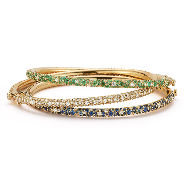 Renna diamond sapphire emerald Tidepool cuffs