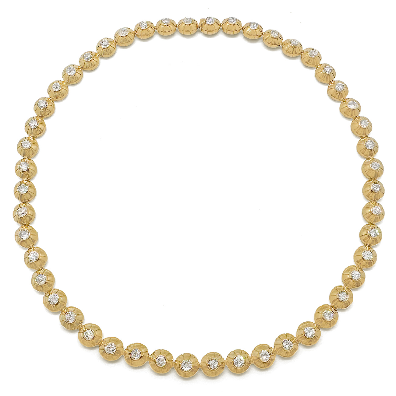 HOWL Obo diamond yellow gold necklace