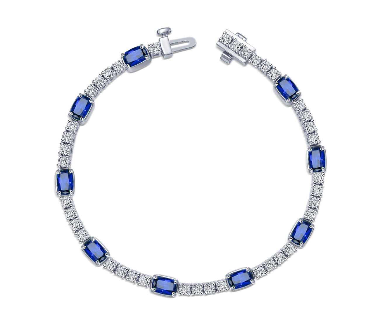 Lafonn simulated sapphire diamond tennis bracelet